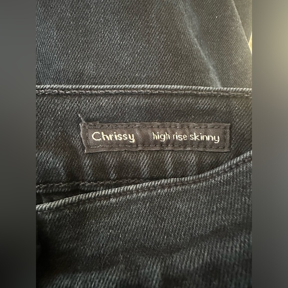 Citizens of Humanity Chrissy High-Rise Skinny Jeans Dark Blue Black Size 27 EUC - Picture 8 of 17